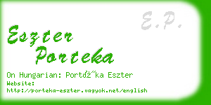 eszter porteka business card